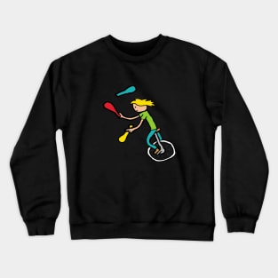 Unicycle Juggler Crewneck Sweatshirt